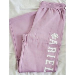Girls Disney Princess Ariel Dreamy Fleece Joggers XXL Sweat Pants Fair Orchid
